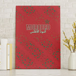 Morocco Football Atlas Lionesses Canvas Wall Art Arabesque Motif