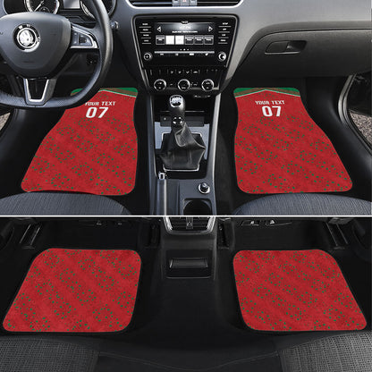 Morocco Football Atlas Lionesses Custom Car Mats Arabesque Motif