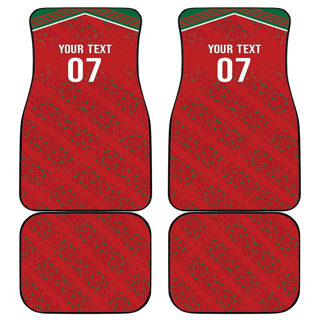Morocco Football Atlas Lionesses Custom Car Mats Arabesque Motif