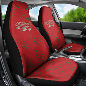 Morocco Football Atlas Lionesses Car Seat Cover Arabesque Motif