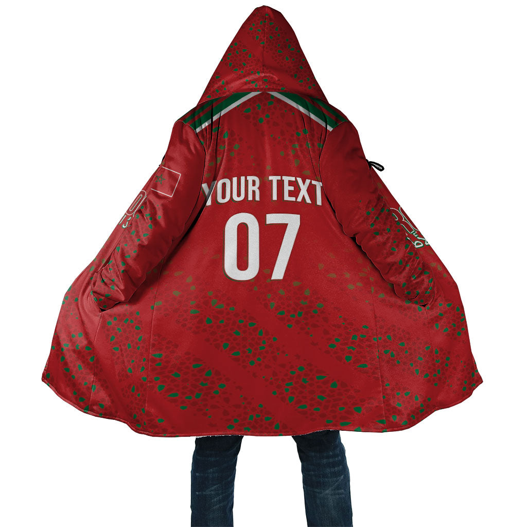 Morocco Football Atlas Lionesses Custom Cloak Arabesque Motif
