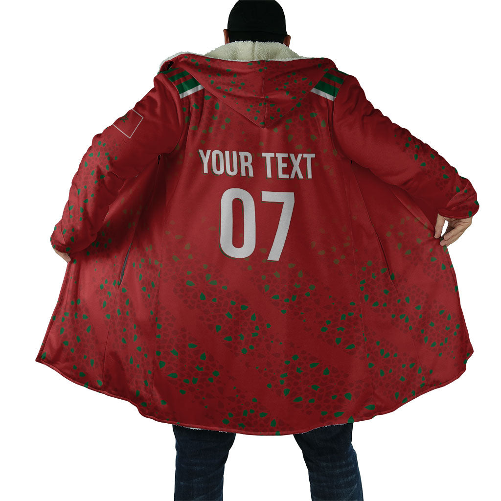 Morocco Football Atlas Lionesses Custom Cloak Arabesque Motif