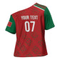 Morocco Football Atlas Lionesses Custom Cross Shoulder Shirt Arabesque Motif