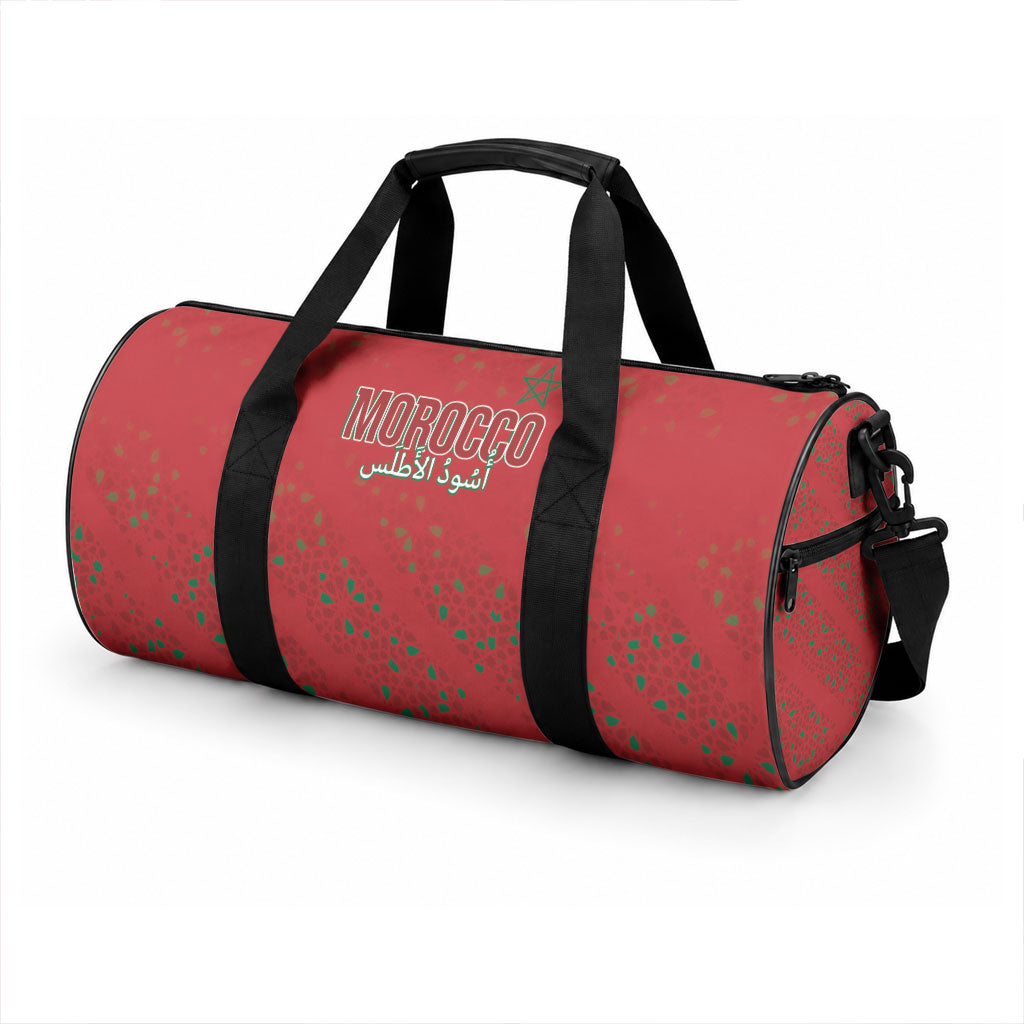 Morocco Football Atlas Lionesses Duffle Bag Arabesque Motif