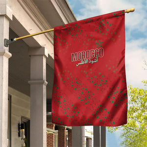 Morocco Football Atlas Lionesses Garden Flag Arabesque Motif