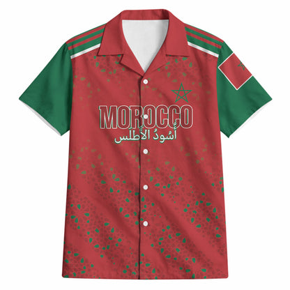 Morocco Football Atlas Lionesses Custom Hawaiian Shirt Arabesque Motif