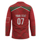 Morocco Football Atlas Lionesses Custom Hockey Jersey Arabesque Motif