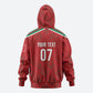 Morocco Football Atlas Lionesses Custom Hoodie Arabesque Motif