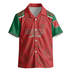 Morocco Football Atlas Lionesses Custom Kid Hawaiian Shirt Arabesque Motif