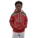Morocco Football Atlas Lionesses Custom Kid Hoodie Arabesque Motif