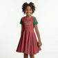 Morocco Football Atlas Lionesses Custom Kid Short Sleeve Dress Arabesque Motif