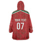 Morocco Football Atlas Lionesses Custom Kid Wearable Blanket Hoodie Arabesque Motif