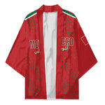 Morocco Football Atlas Lionesses Custom Kimono Arabesque Motif