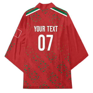 Morocco Football Atlas Lionesses Custom Kimono Arabesque Motif