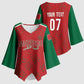 Morocco Football Atlas Lionesses Custom Kimono Sleeve Blouse Arabesque Motif