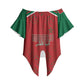Morocco Football Atlas Lionesses Custom Off Shoulder Wrap Waist Top Arabesque Motif