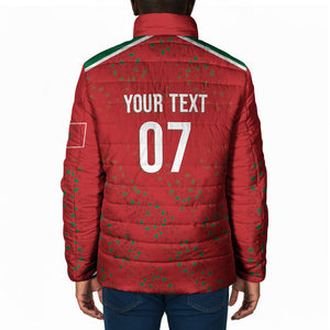 Morocco Football Atlas Lionesses Custom Padded Jacket Arabesque Motif