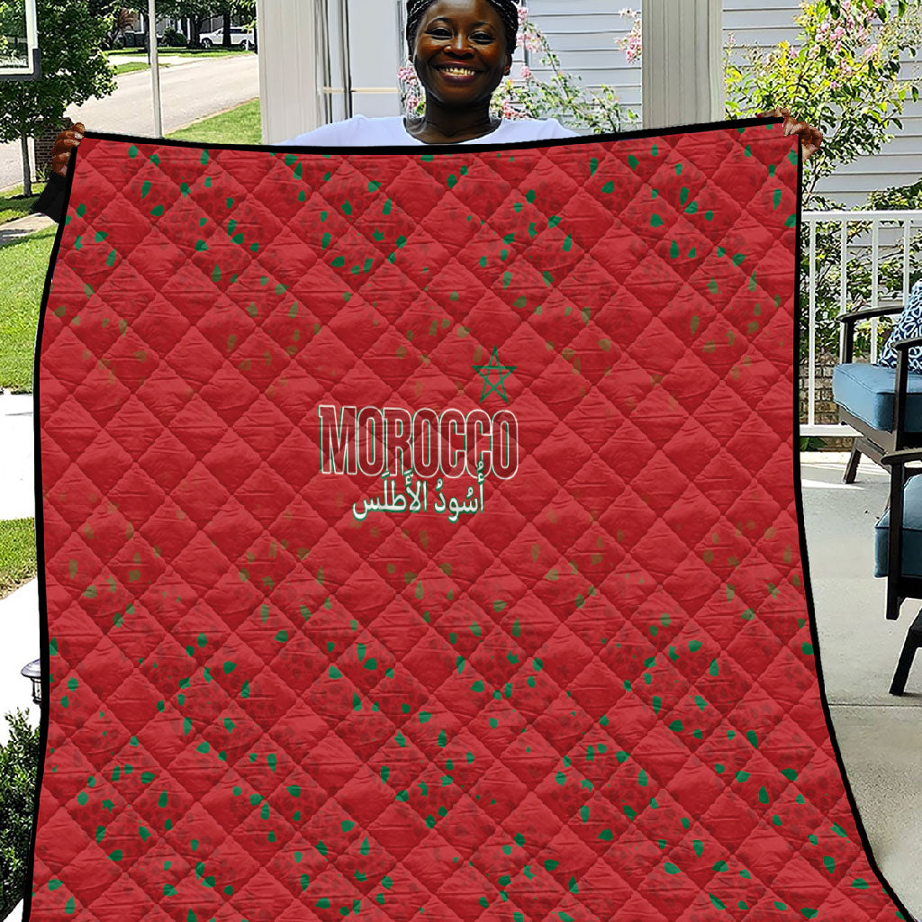Morocco Football Atlas Lionesses Quilt Arabesque Motif