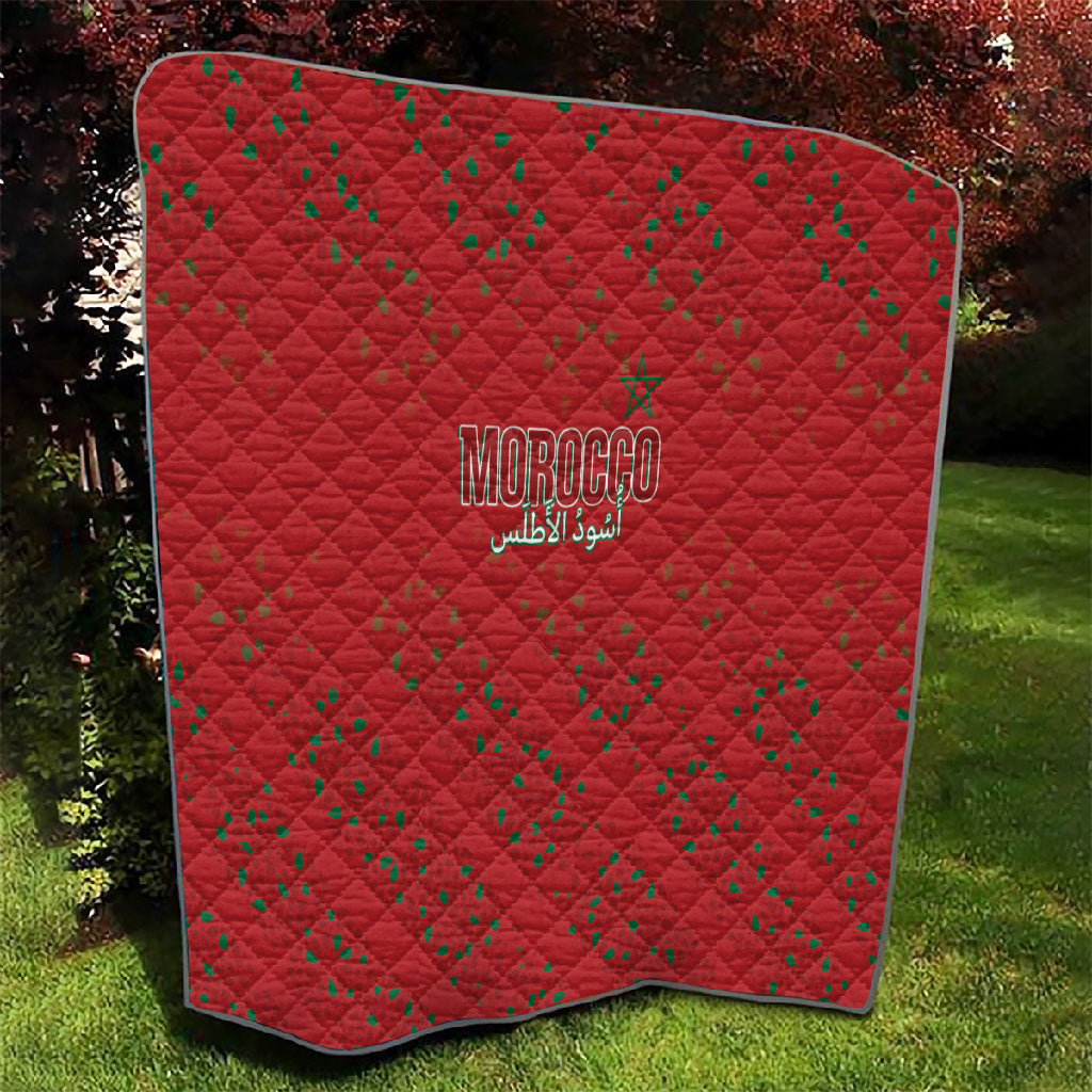Morocco Football Atlas Lionesses Quilt Arabesque Motif