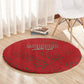Morocco Football Atlas Lionesses Round Carpet Arabesque Motif
