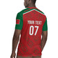 Morocco Football Atlas Lionesses Custom Rugby Jersey Arabesque Motif