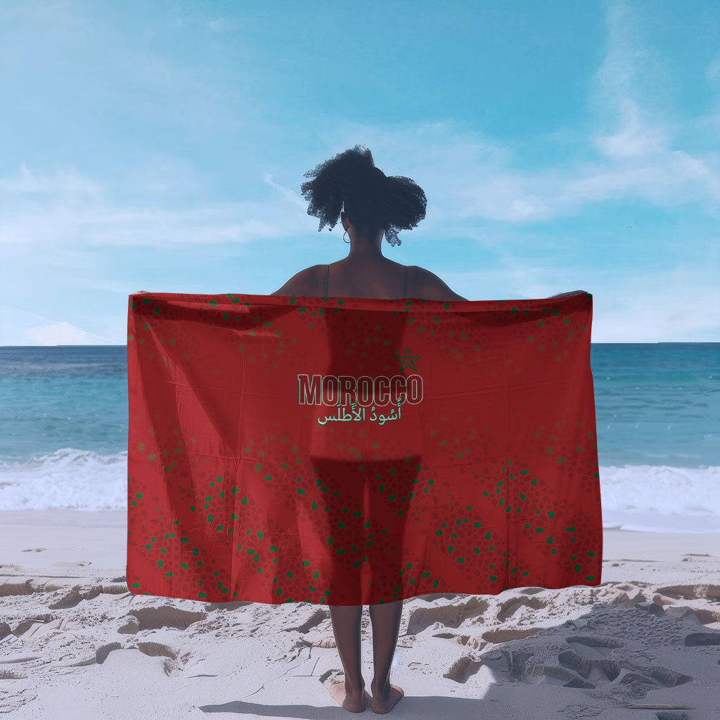 Morocco Football Atlas Lionesses Sarong Arabesque Motif