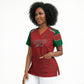 Morocco Football Atlas Lionesses Custom Scrub Top Arabesque Motif
