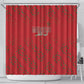 Morocco Football Atlas Lionesses Shower Curtain Arabesque Motif