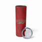 Morocco Football Atlas Lionesses Custom Skinny Tumbler Arabesque Motif