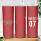 Morocco Football Atlas Lionesses Custom Skinny Tumbler Arabesque Motif