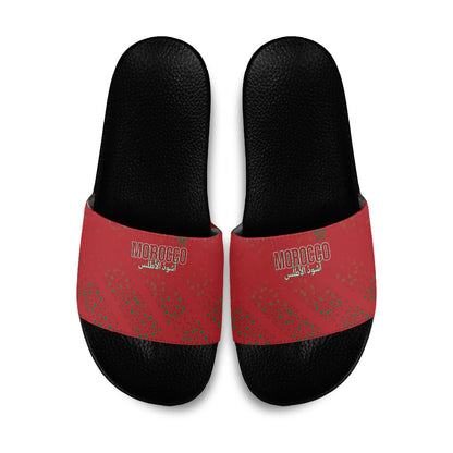 Morocco Football Atlas Lionesses Slide Sandals Arabesque Motif