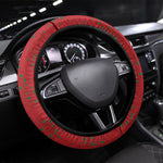 Morocco Football Atlas Lionesses Steering Wheel Cover Arabesque Motif