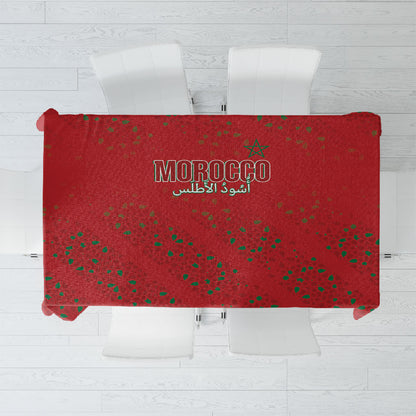 Morocco Football Atlas Lionesses Tablecloth Arabesque Motif
