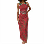 Morocco Football Atlas Lionesses Custom Tank Maxi Dress Arabesque Motif