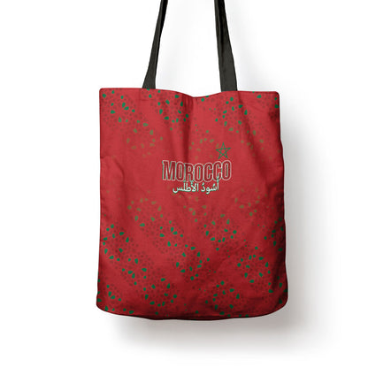 Morocco Football Atlas Lionesses Tote Bag Arabesque Motif