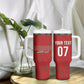Morocco Football Atlas Lionesses Custom Tumbler With Handle Arabesque Motif
