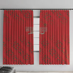 Morocco Football Atlas Lionesses Window Curtain Arabesque Motif