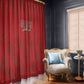 Morocco Football Atlas Lionesses Window Curtain Arabesque Motif