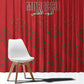 Morocco Football Atlas Lionesses Window Curtain Arabesque Motif