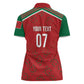 Morocco Football Atlas Lionesses Custom Women Polo Shirt Arabesque Motif