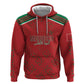 Morocco Football Atlas Lionesses Custom Zip Hoodie Arabesque Motif