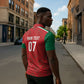 Morocco Football Atlas Lionesses Custom Zipper Polo Shirt Arabesque Motif