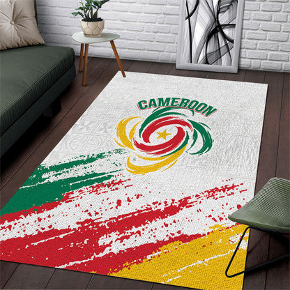 Cameroon Les Lionnes Indomptables Football Area Rug Toghu Pattern