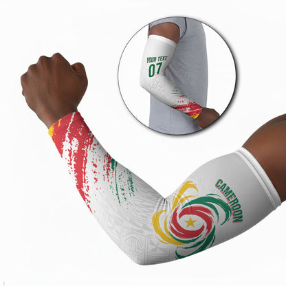 Cameroon Les Lionnes Indomptables Football Custom Arm Sleeves Toghu Pattern