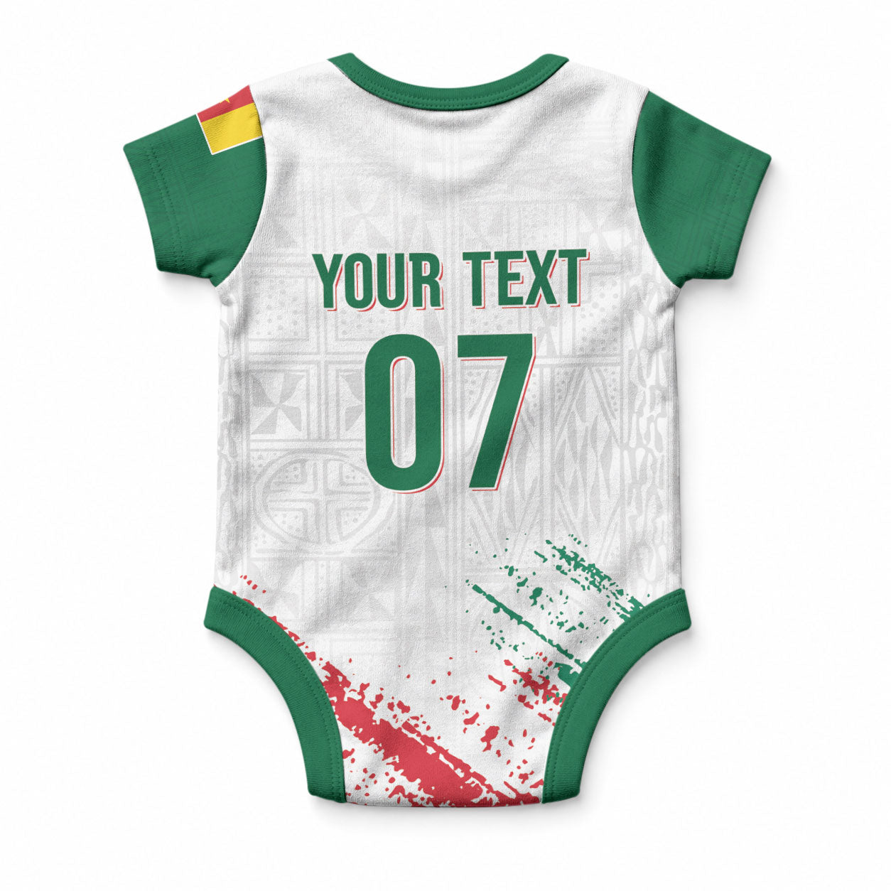 Cameroon Les Lionnes Indomptables Football Custom Baby Onesie Toghu Pattern