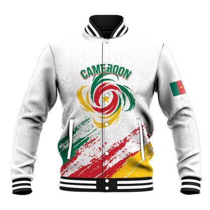 Cameroon Les Lionnes Indomptables Football Custom Baseball Jacket Toghu Pattern