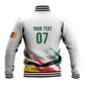 Cameroon Les Lionnes Indomptables Football Custom Baseball Jacket Toghu Pattern