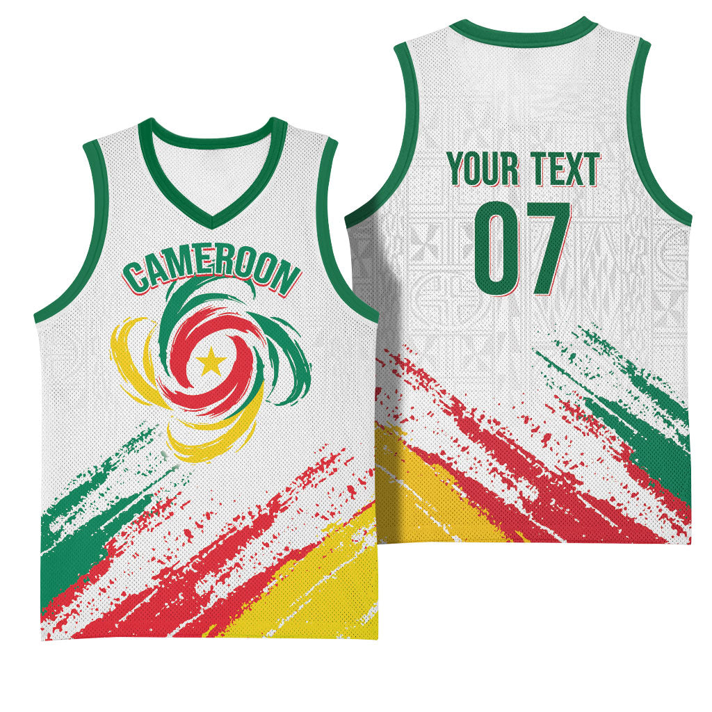 Cameroon Les Lionnes Indomptables Football Custom Basketball Jersey Toghu Pattern