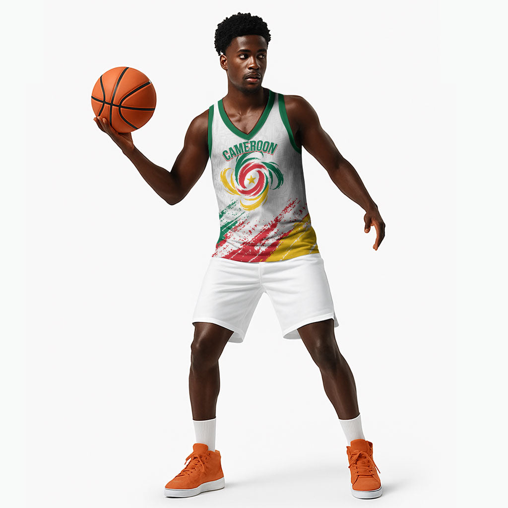 Cameroon Les Lionnes Indomptables Football Custom Basketball Jersey Toghu Pattern