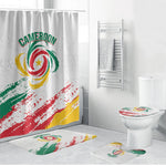 Cameroon Les Lionnes Indomptables Football Bathroom Set Toghu Pattern